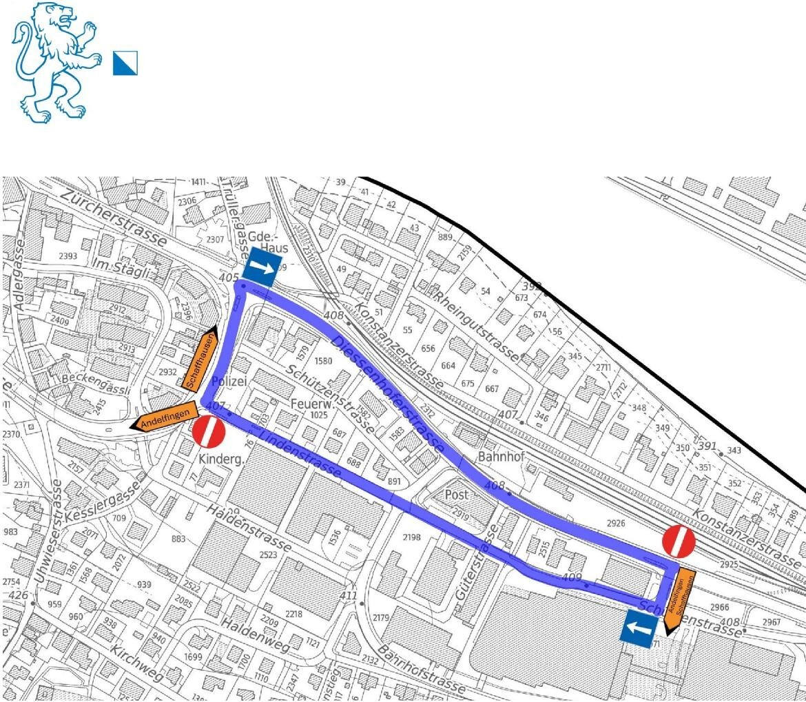Übersichtsplan Baustelle Diessenhoferstrasse September 2026