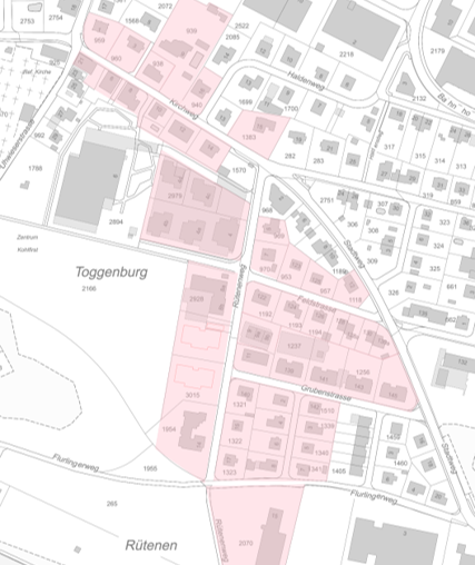 Übersichtsplan Wasserabstellung oberer Dorfteil